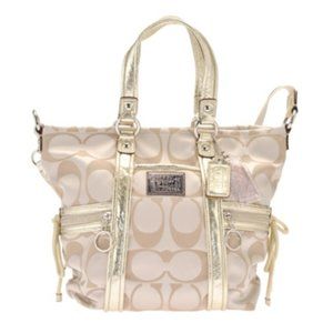 Vintage Coach Poppy Op Art Glam Tote Bag Purse